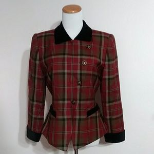 Vintage Kasper A.S.L. Petite Tartan Blazer